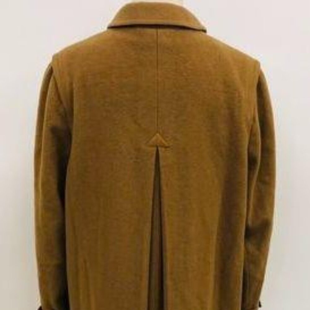 Vintage Burberry Women's Size XL / 44 Tan Brown Wool Long Coat AUTHENTICATED - Picture 2 of 10